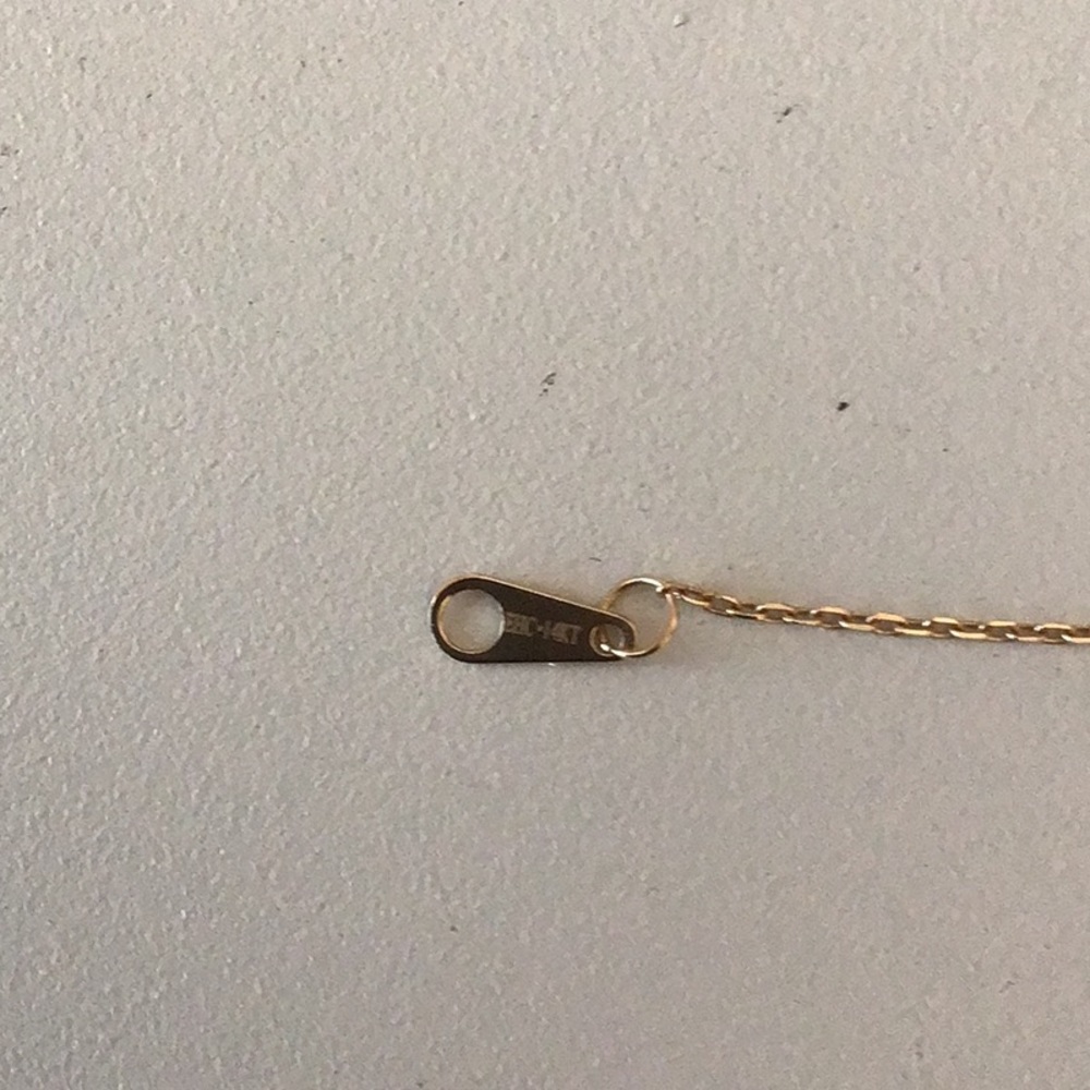 Dainty 14K Gold CZ Pendant EUC - Picture 8 of 8